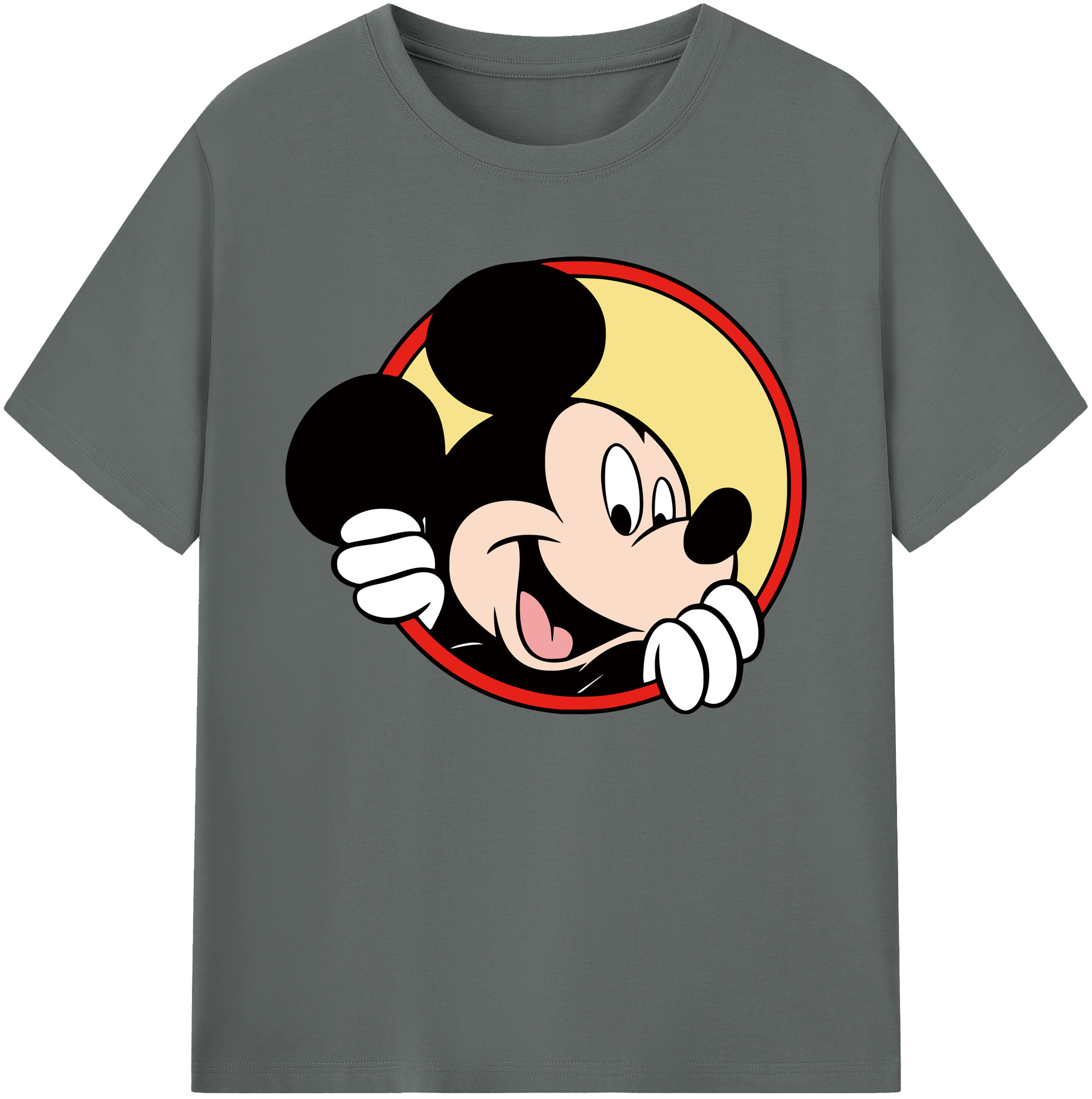 ミッキーマウス Mickey Mouse 綿100％ メンズ半袖Tシャツ｜肌触りやわらか＆通気性